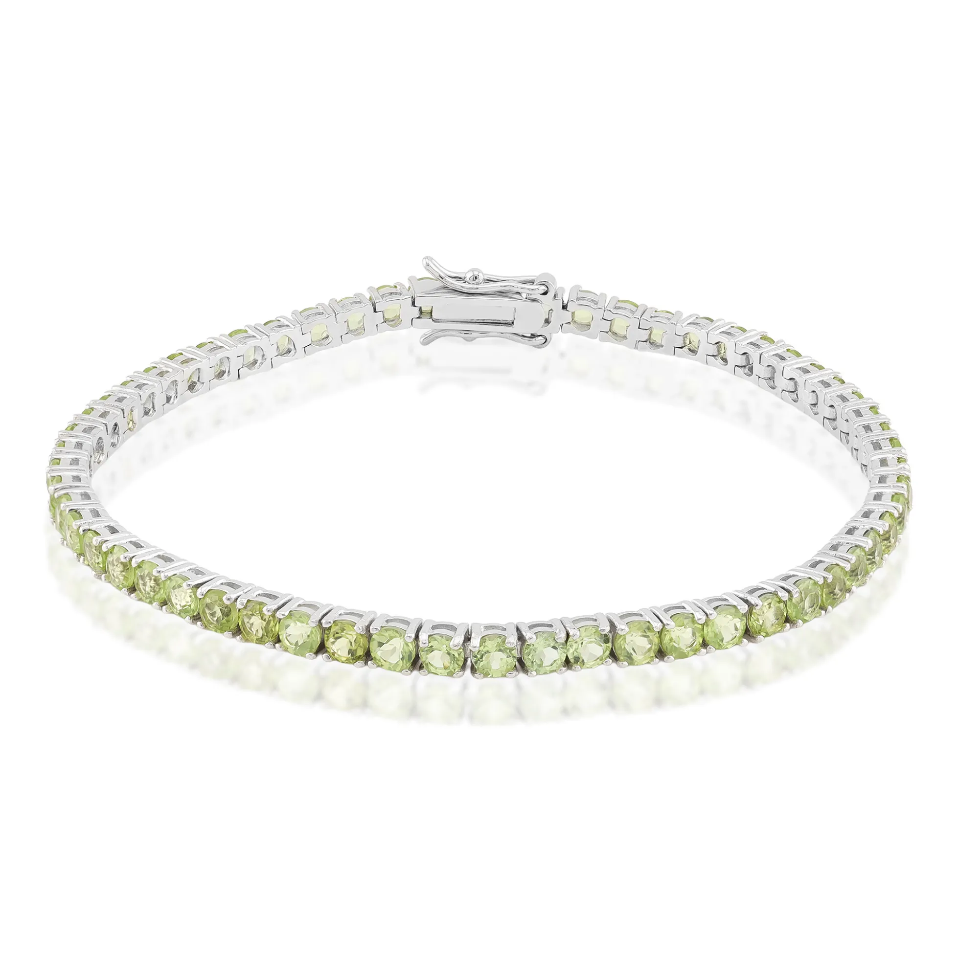 Burmesischer Peridot-Silberarmband