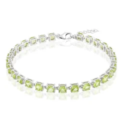 Burmesischer Peridot-Silberarmband
