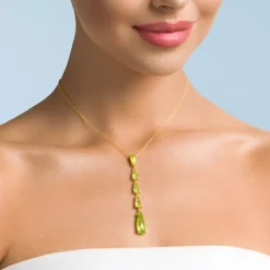 Burmesischer Peridot-Silbercollier