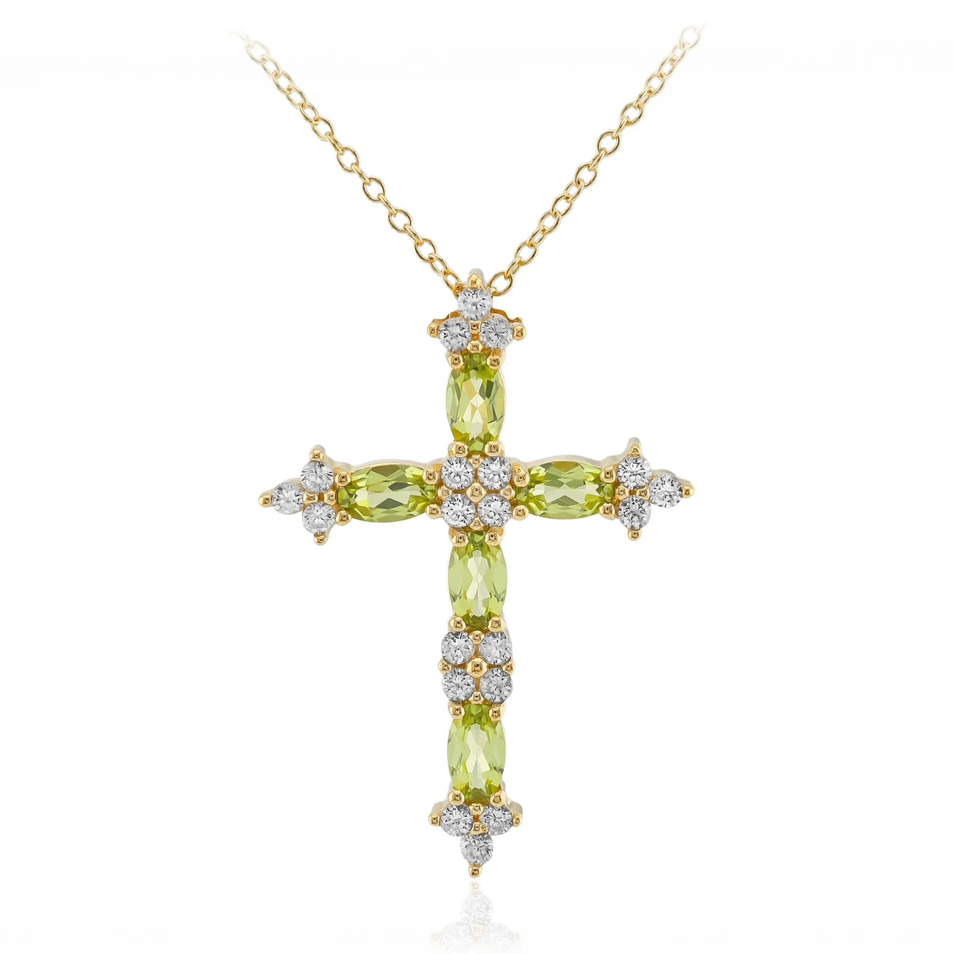 Burmesischer Peridot-Silberhalskette