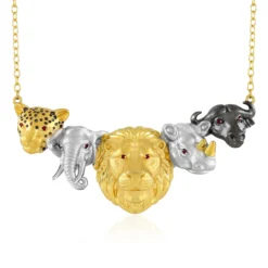 Burmesischer Rubin-Silbercollier