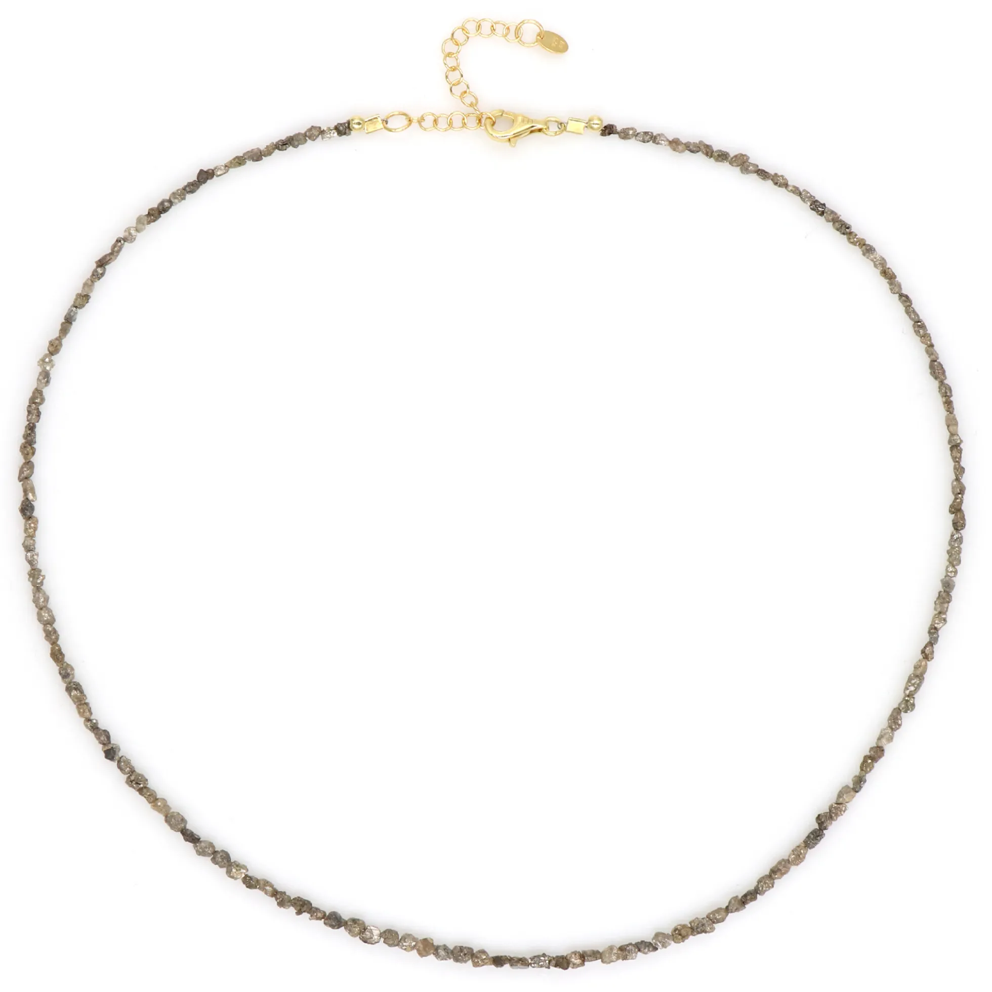 Champagner-Diamant-Silberhalskette