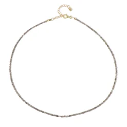 Champagner-Diamant-Silberhalskette