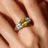 Champagner-Quarz-Silberring