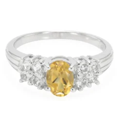 Champagner-Quarz-Silberring