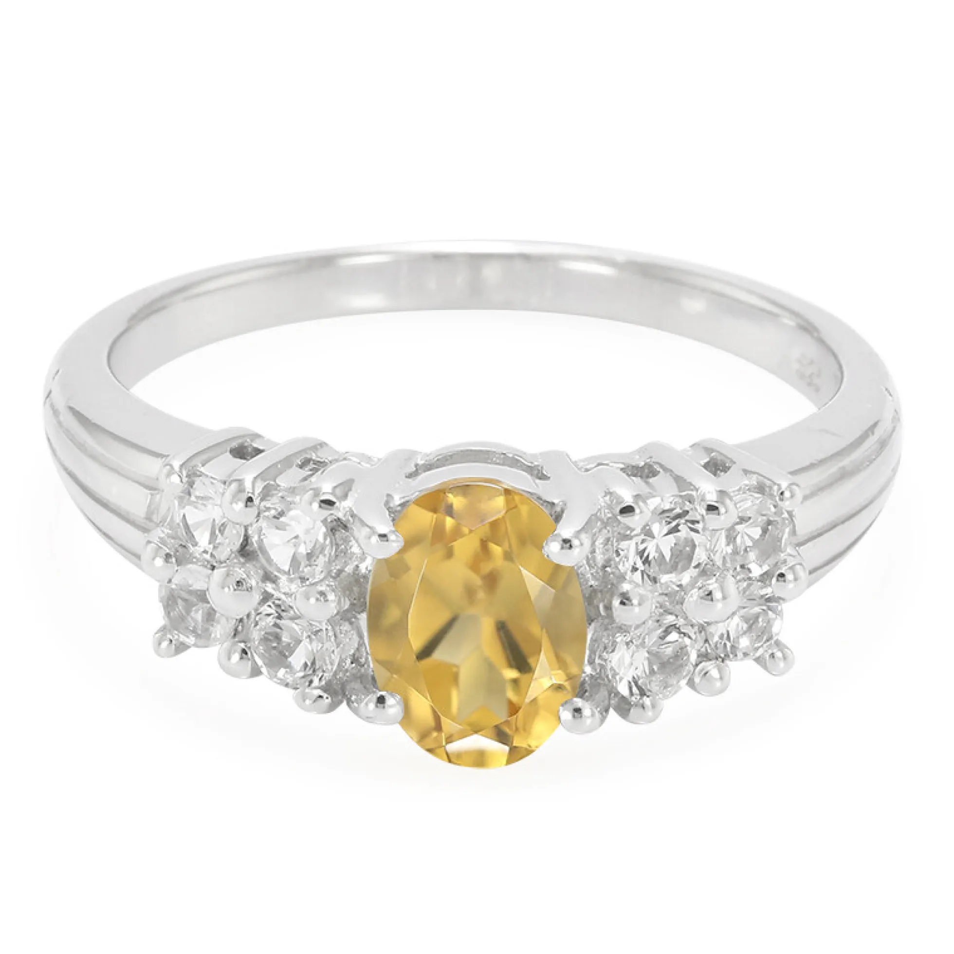 Champagner-Quarz-Silberring