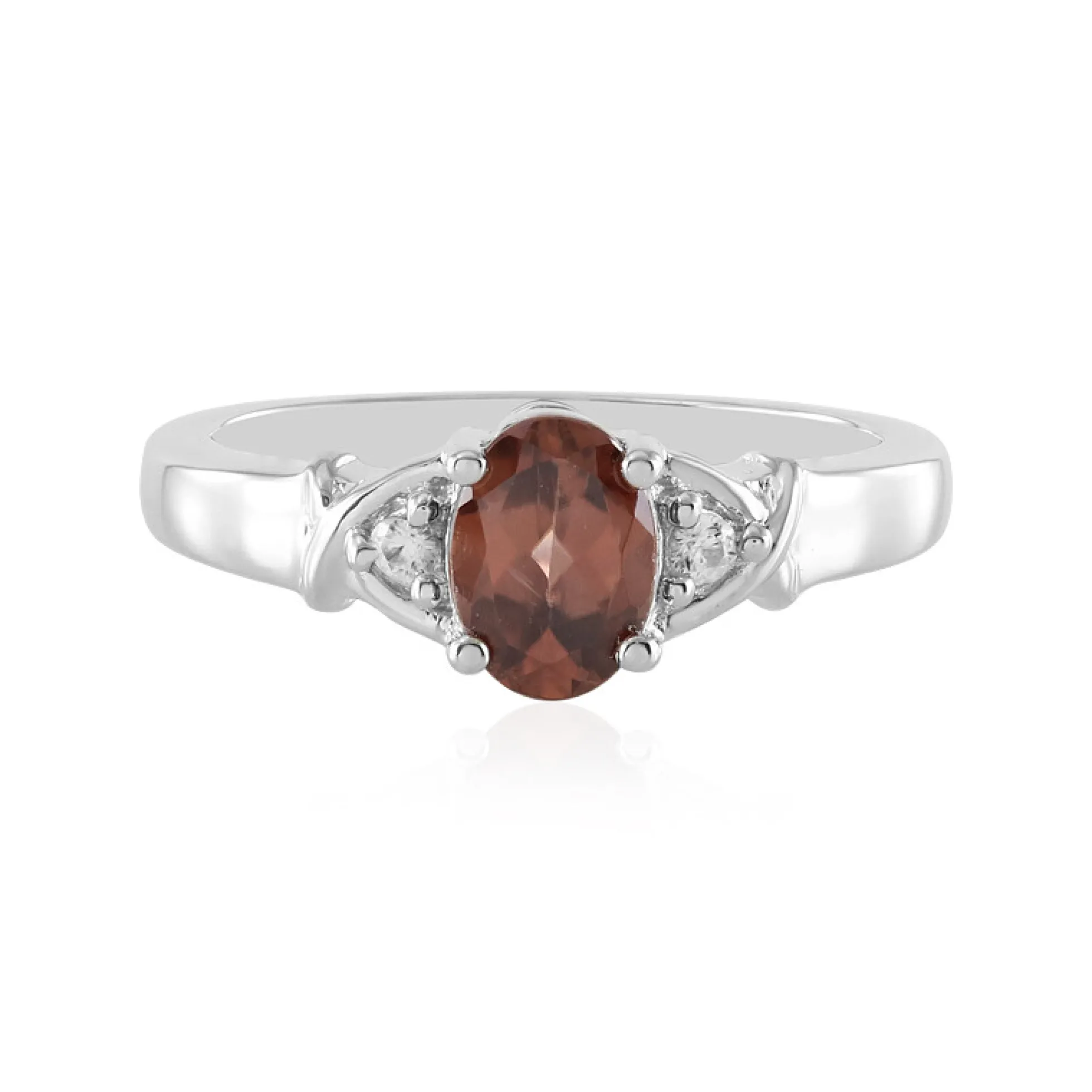 Champagner-Zirkon-Silberring