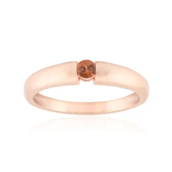 Champagner-Zirkon-Silberring