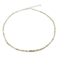 Chrysoberyll-Katzenauge-Silberhalskette