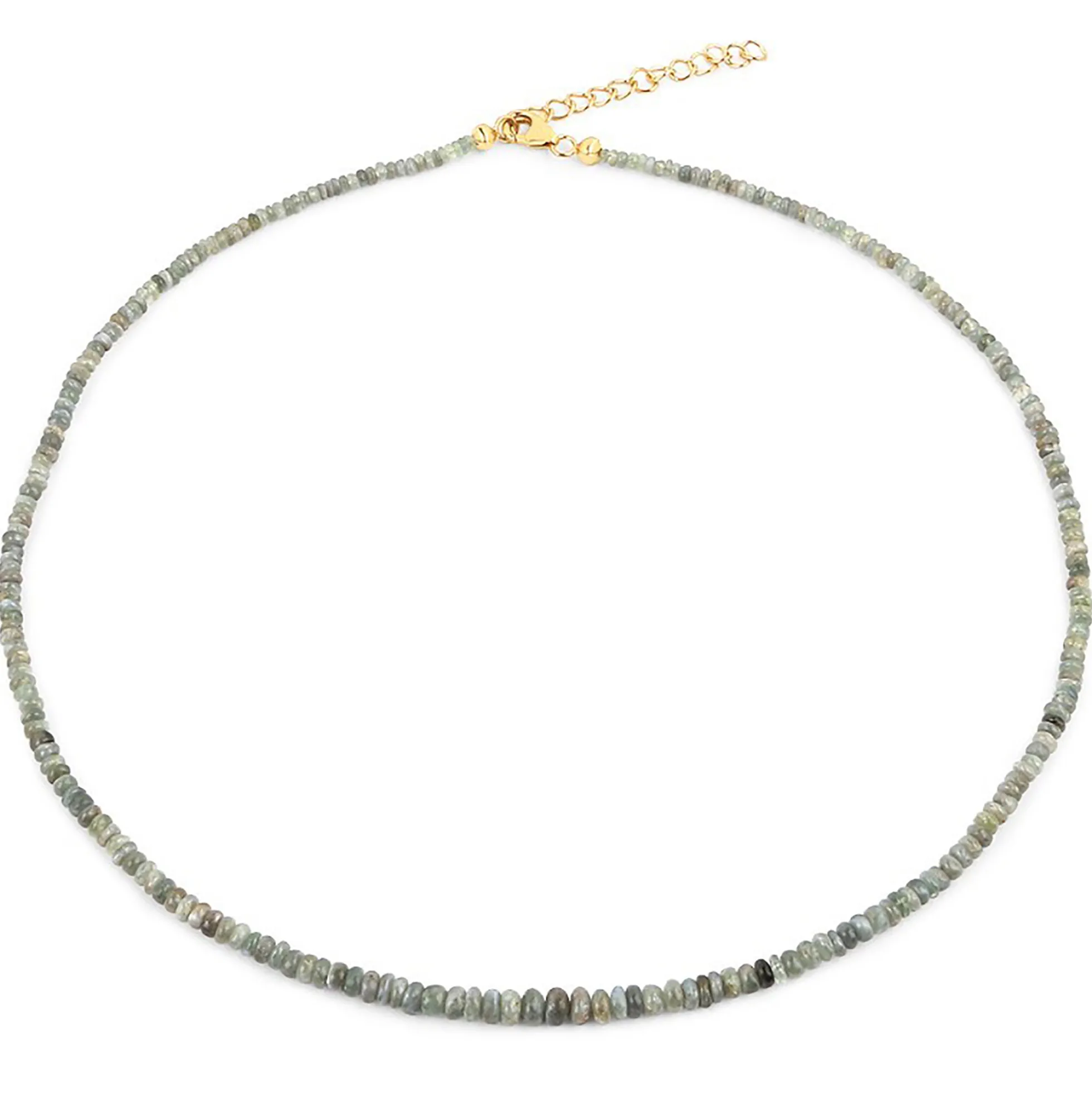 Chrysoberyll-Katzenauge-Silberhalskette