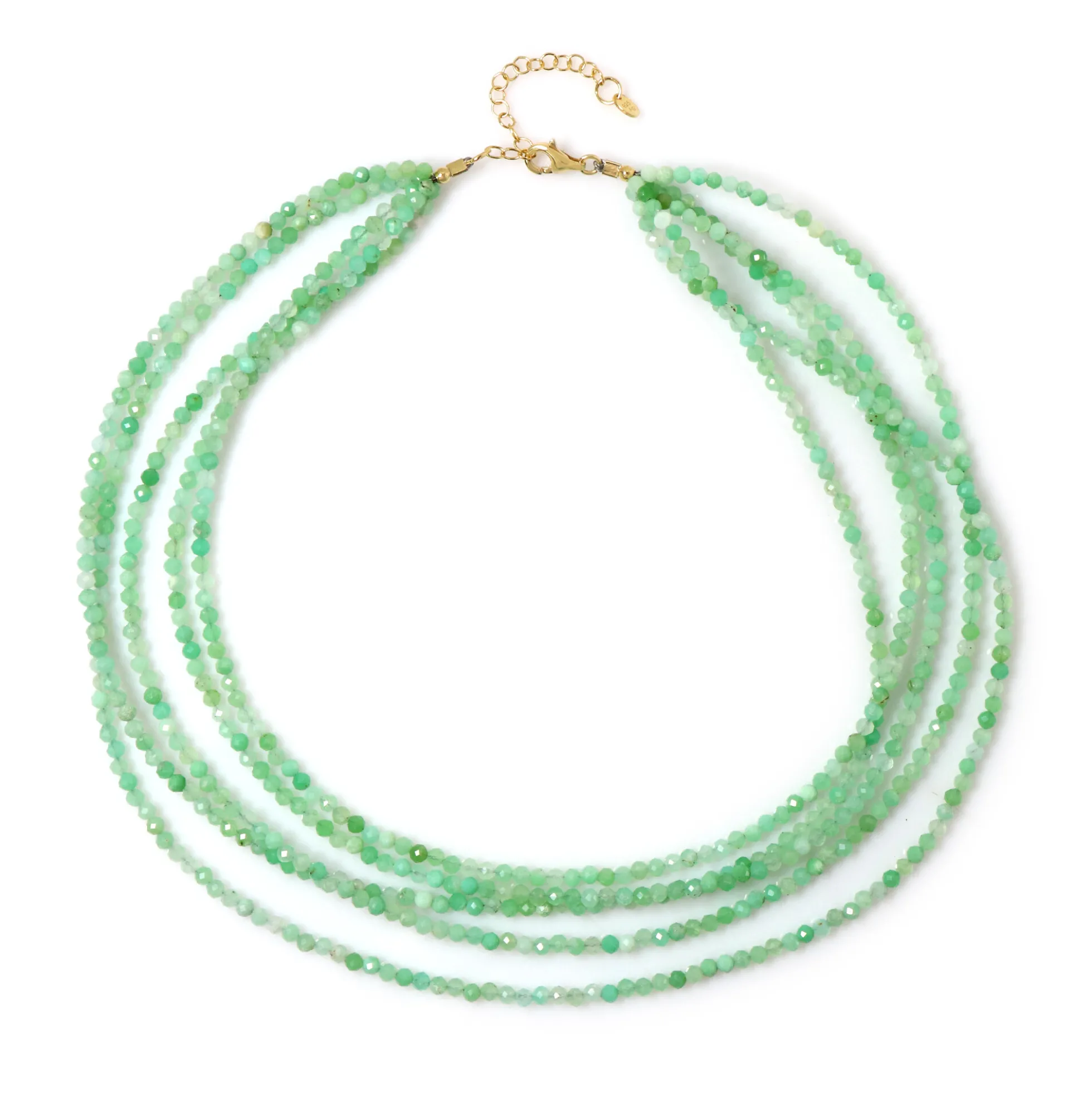 Chrysopras-Silberhalskette