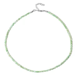 Chrysopras-Silberhalskette