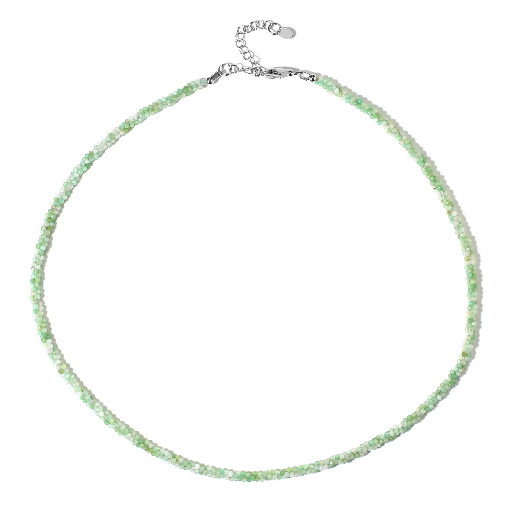 Chrysopras-Silberhalskette