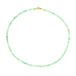 Chrysopras-Silberhalskette