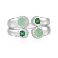 Chrysopras-Silberring