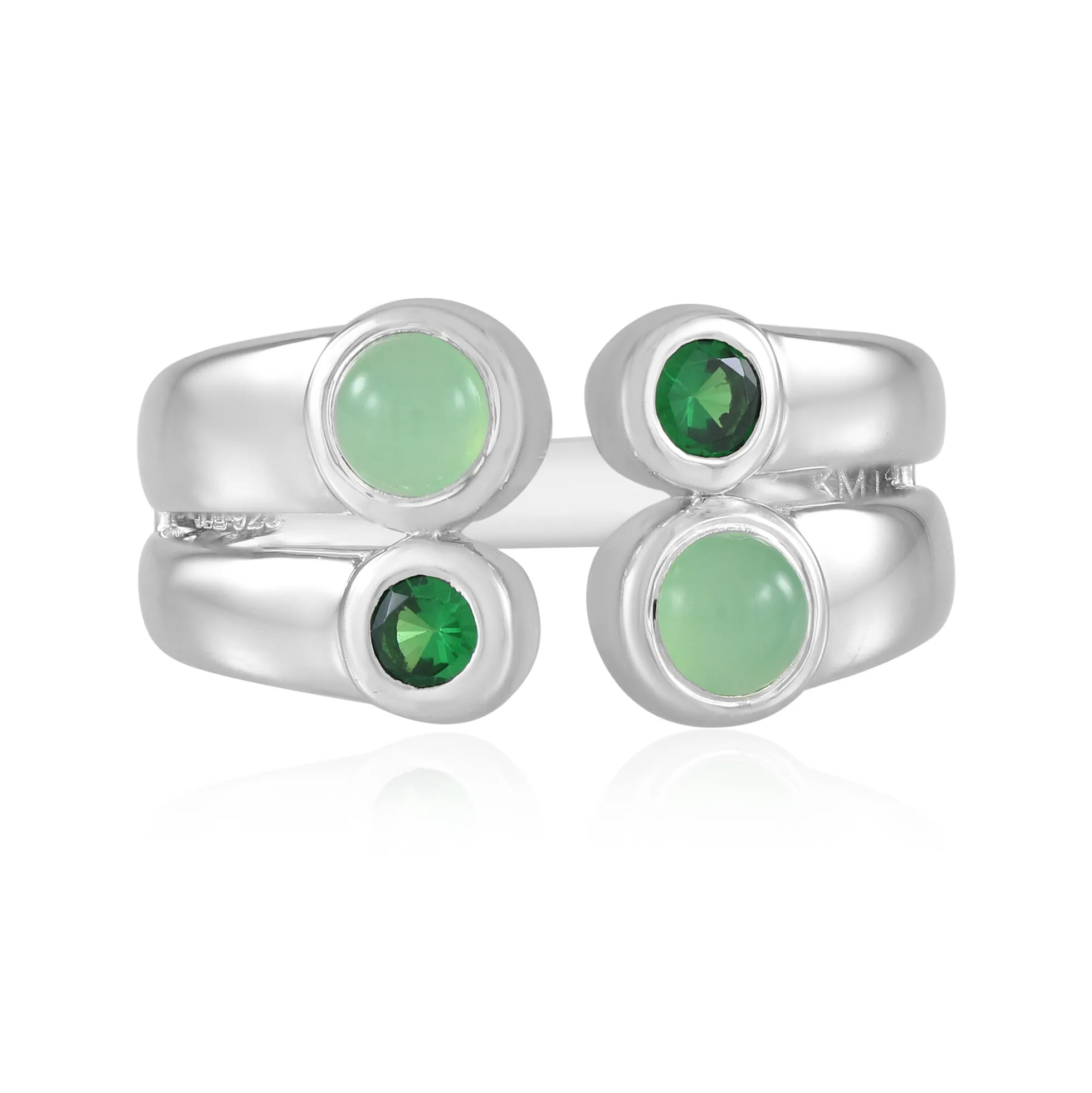 Chrysopras-Silberring