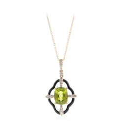 Dashihe-Peridot-Goldhalskette