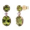 Dashihe-Peridot-Goldohrringe