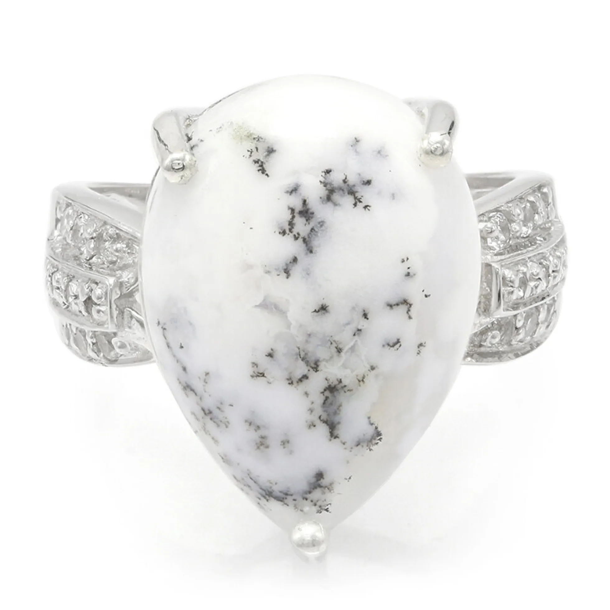 Dendriten-Achat-Silberring