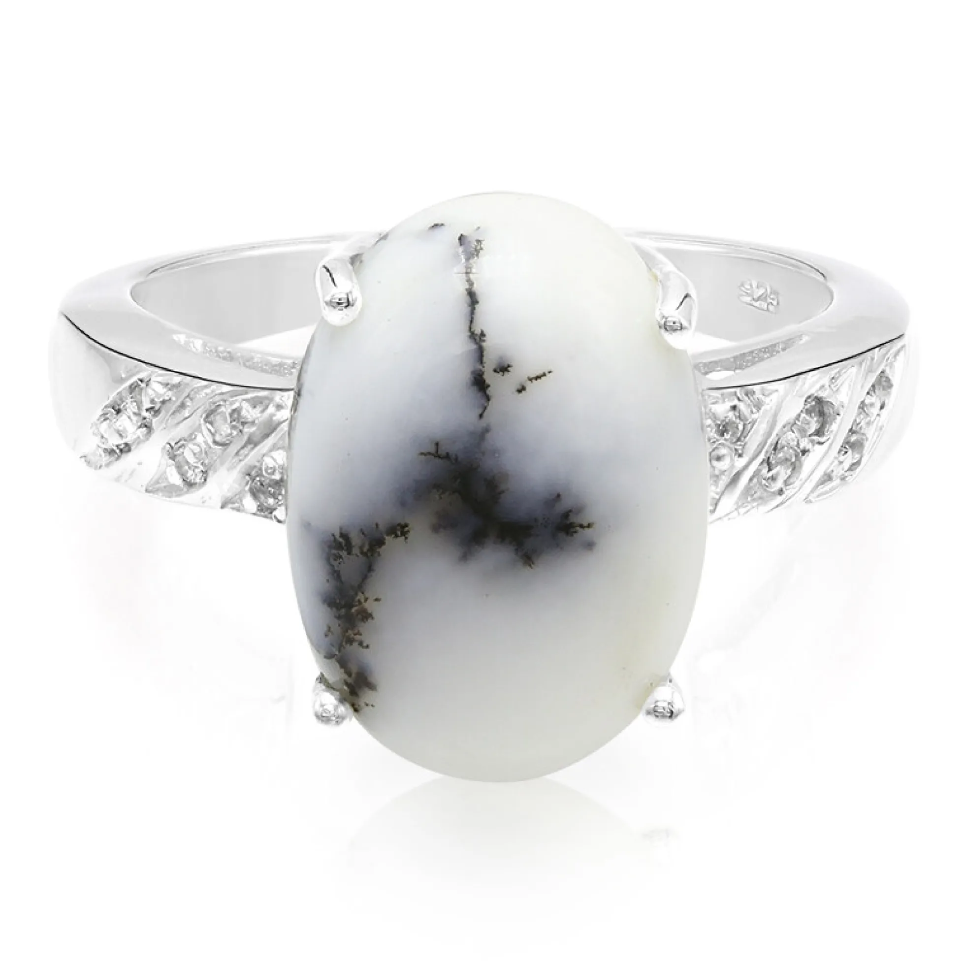 Dendriten-Achat-Silberring