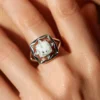 Dendriten-Achat-Silberring