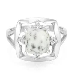Dendriten-Achat-Silberring