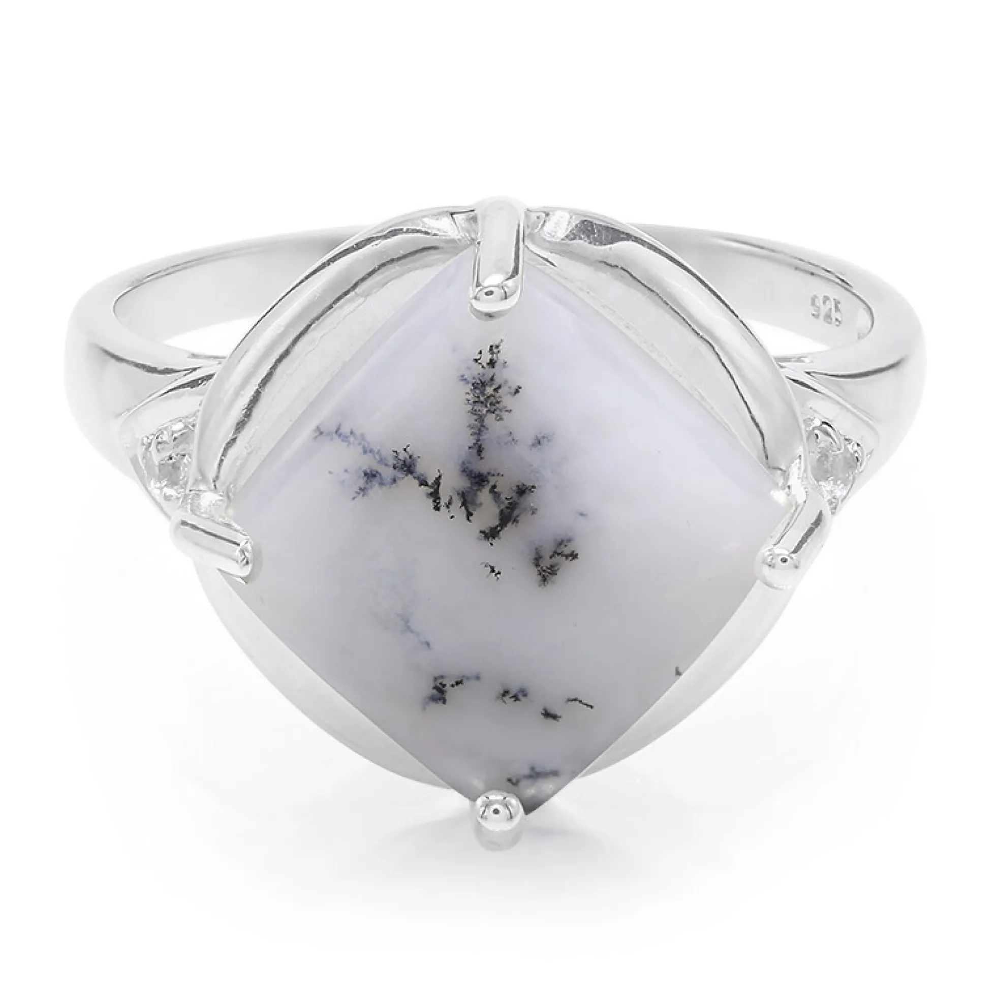 Dendriten-Achat-Silberring