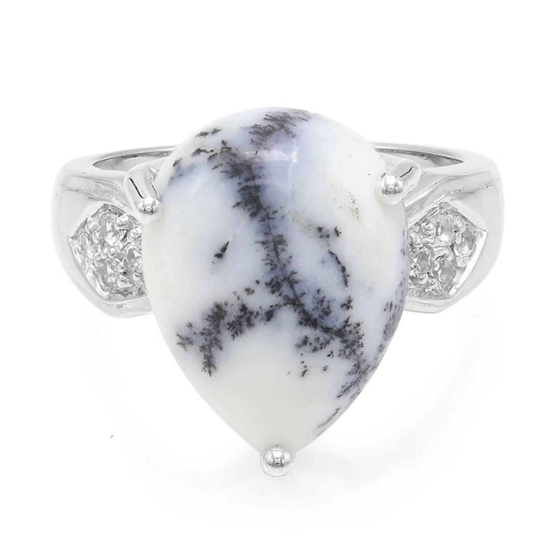 Dendriten-Achat-Silberring