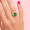 Edelgrüner Jadeit-Goldring