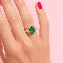 Edelgrüner Jadeit-Goldring