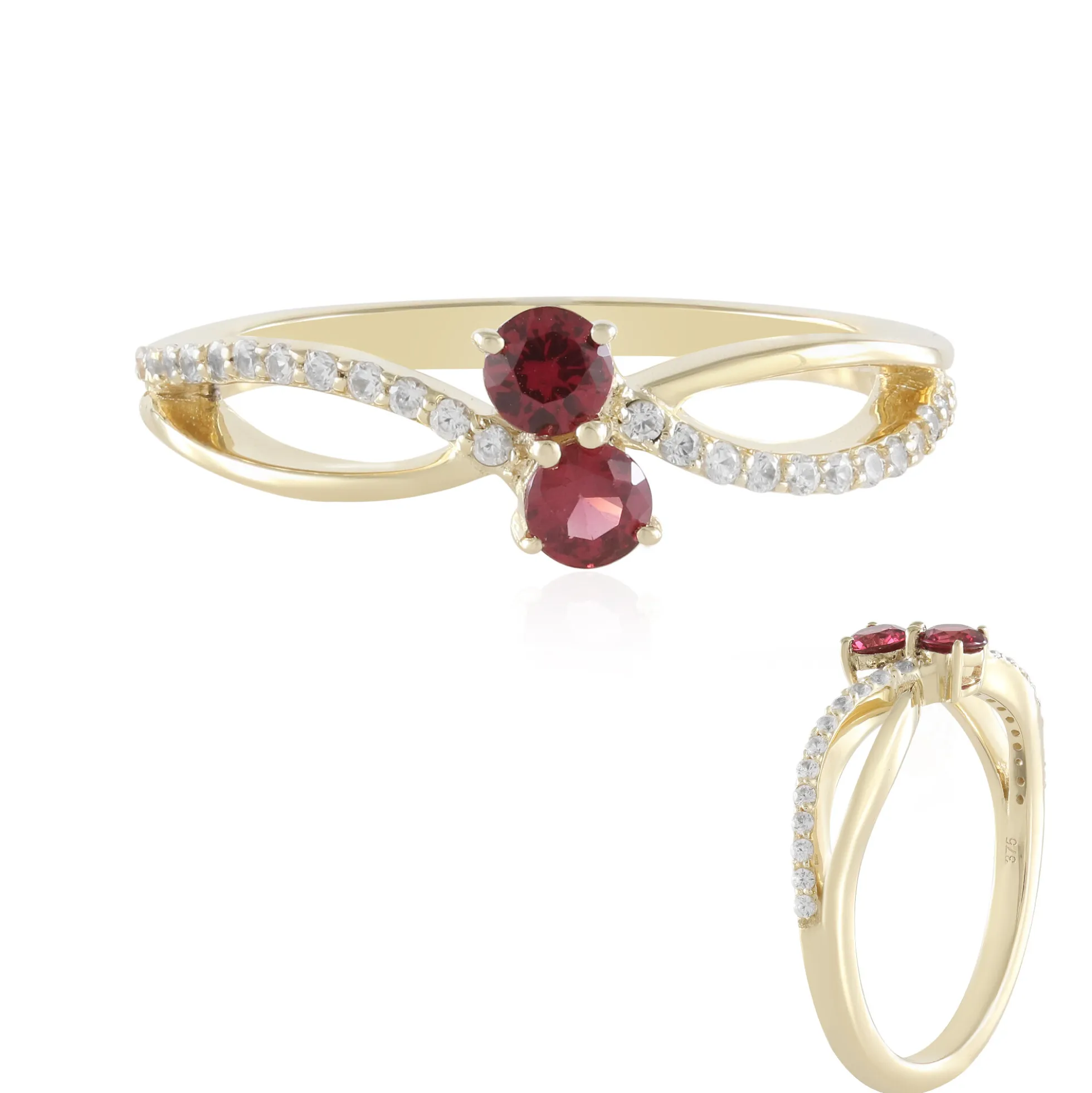 Edelroter Spinell-Goldring