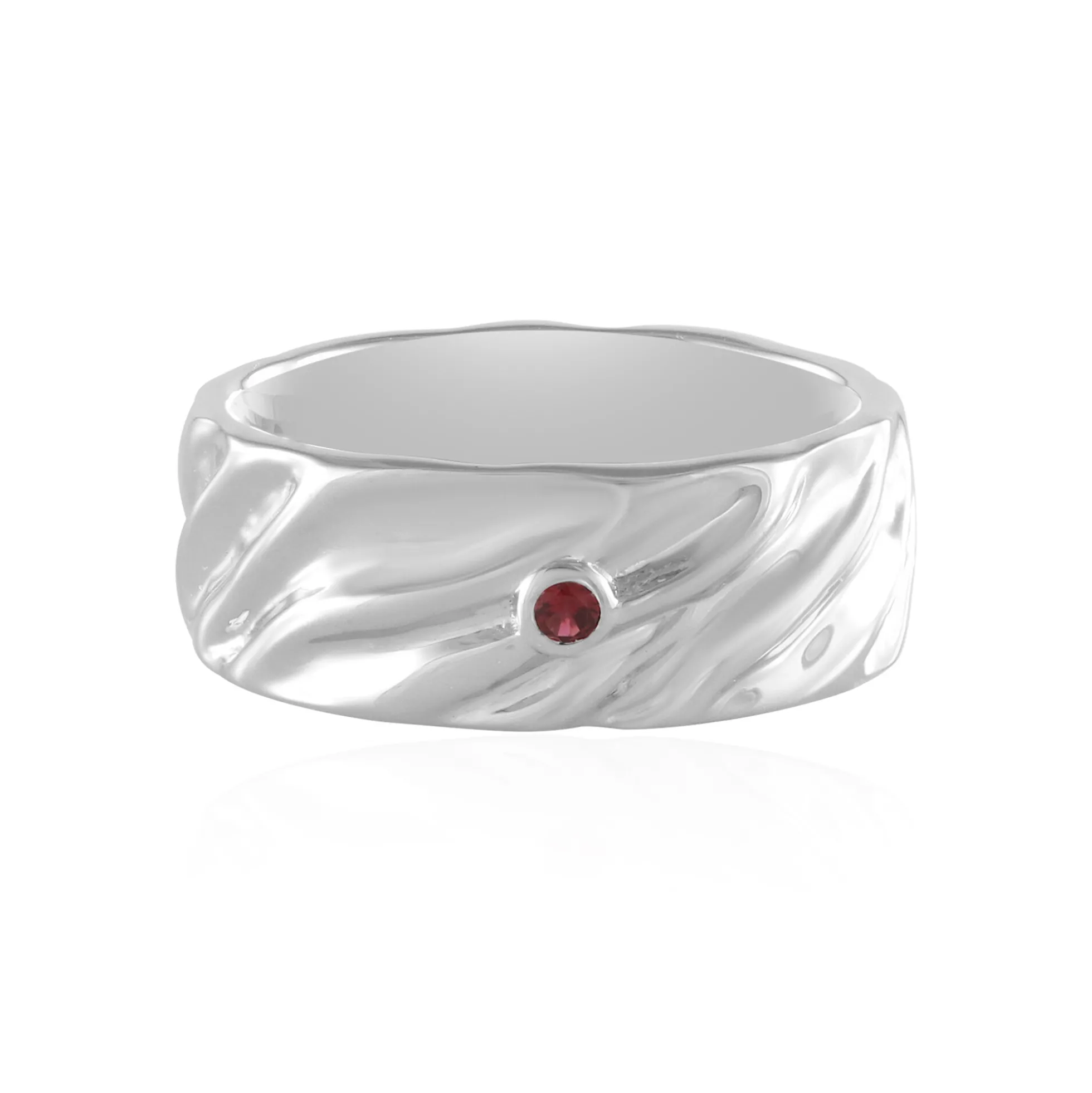 Edelroter Spinell-Silberring
