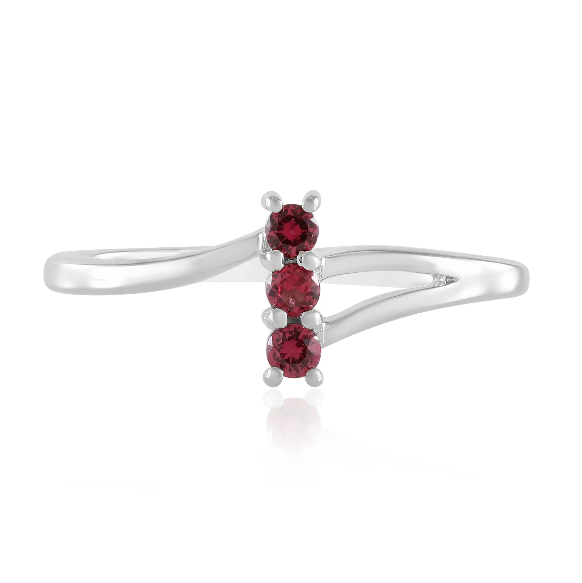 Edelroter Spinell-Silberring