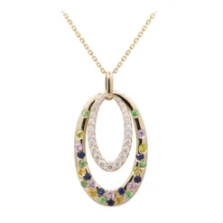 Edelstein-Goldhalskette