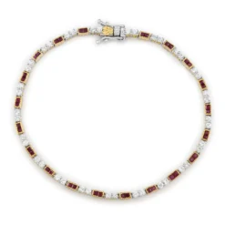 Edelstein-Silberarmband