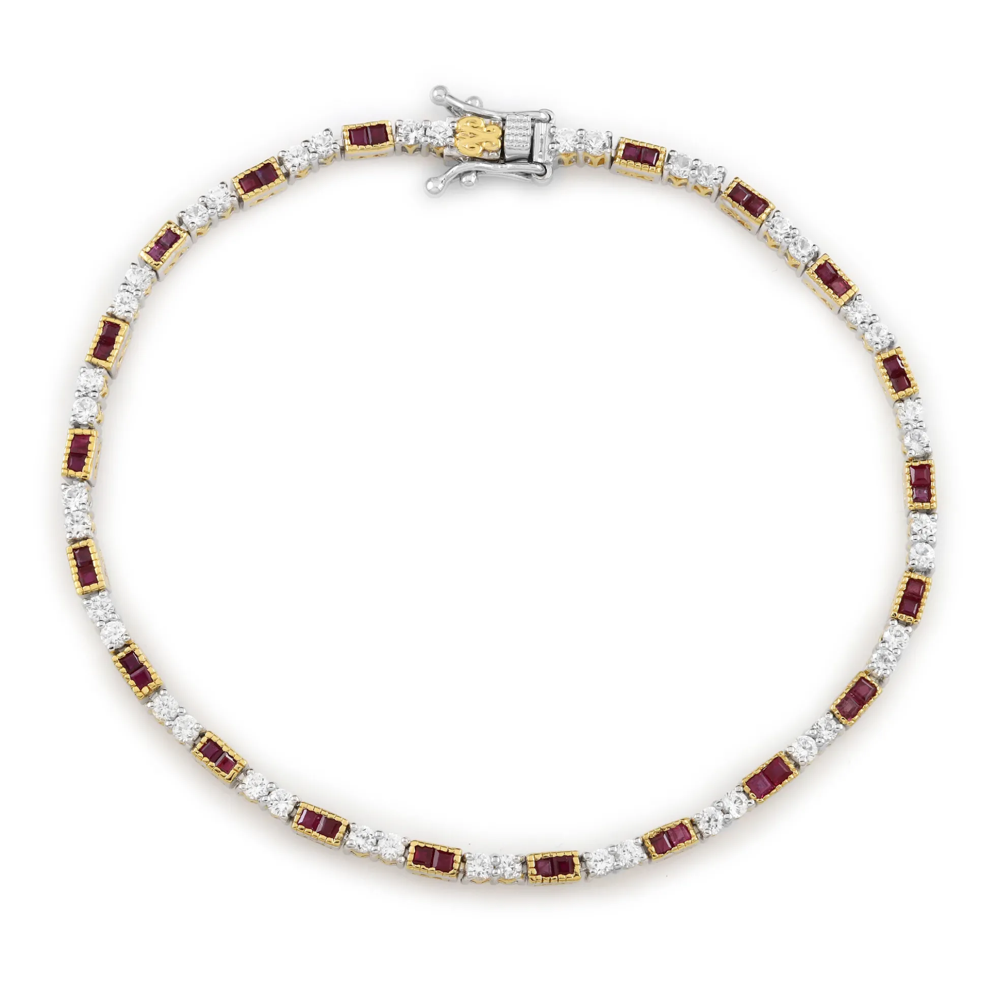 Edelstein-Silberarmband