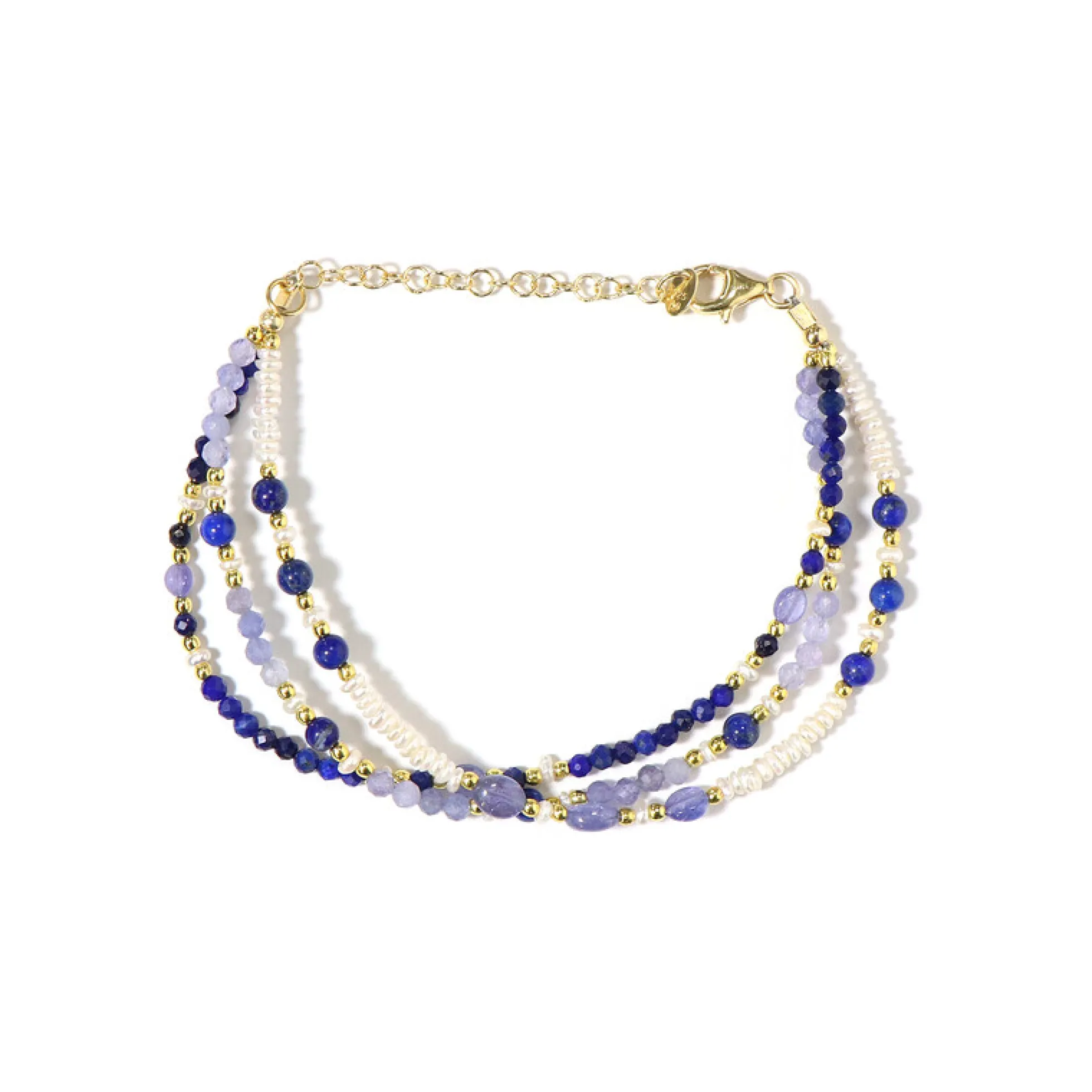 Edelstein-Silberarmband