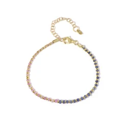 Edelstein-Silberarmband