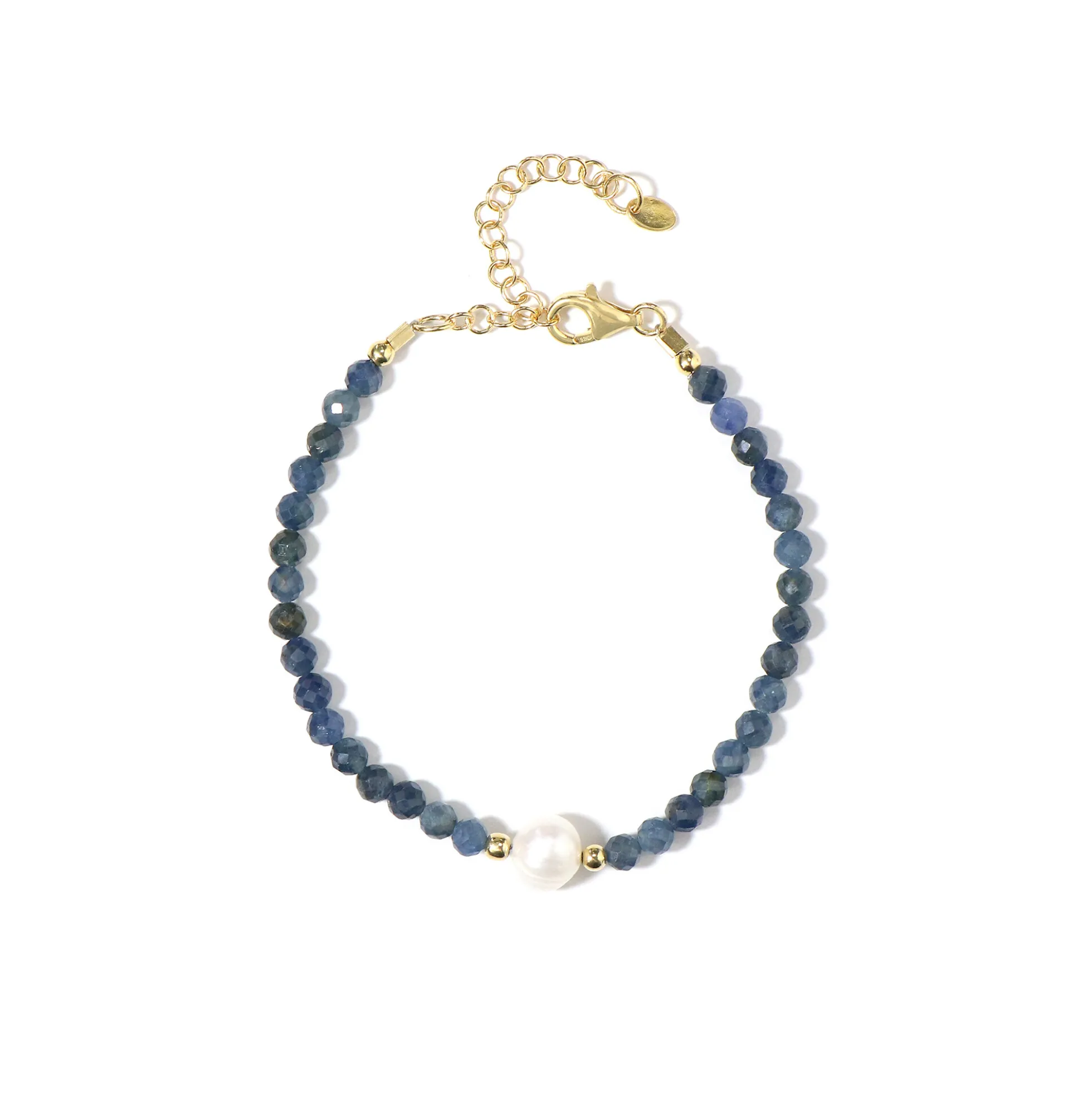 Edelstein-Silberarmband