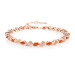 Edelstein-Silberarmband