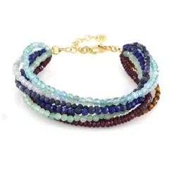 Edelstein-Silberarmband