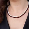 Edelstein-Silberhalskette