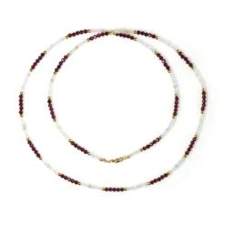 Edelstein-Silberhalskette