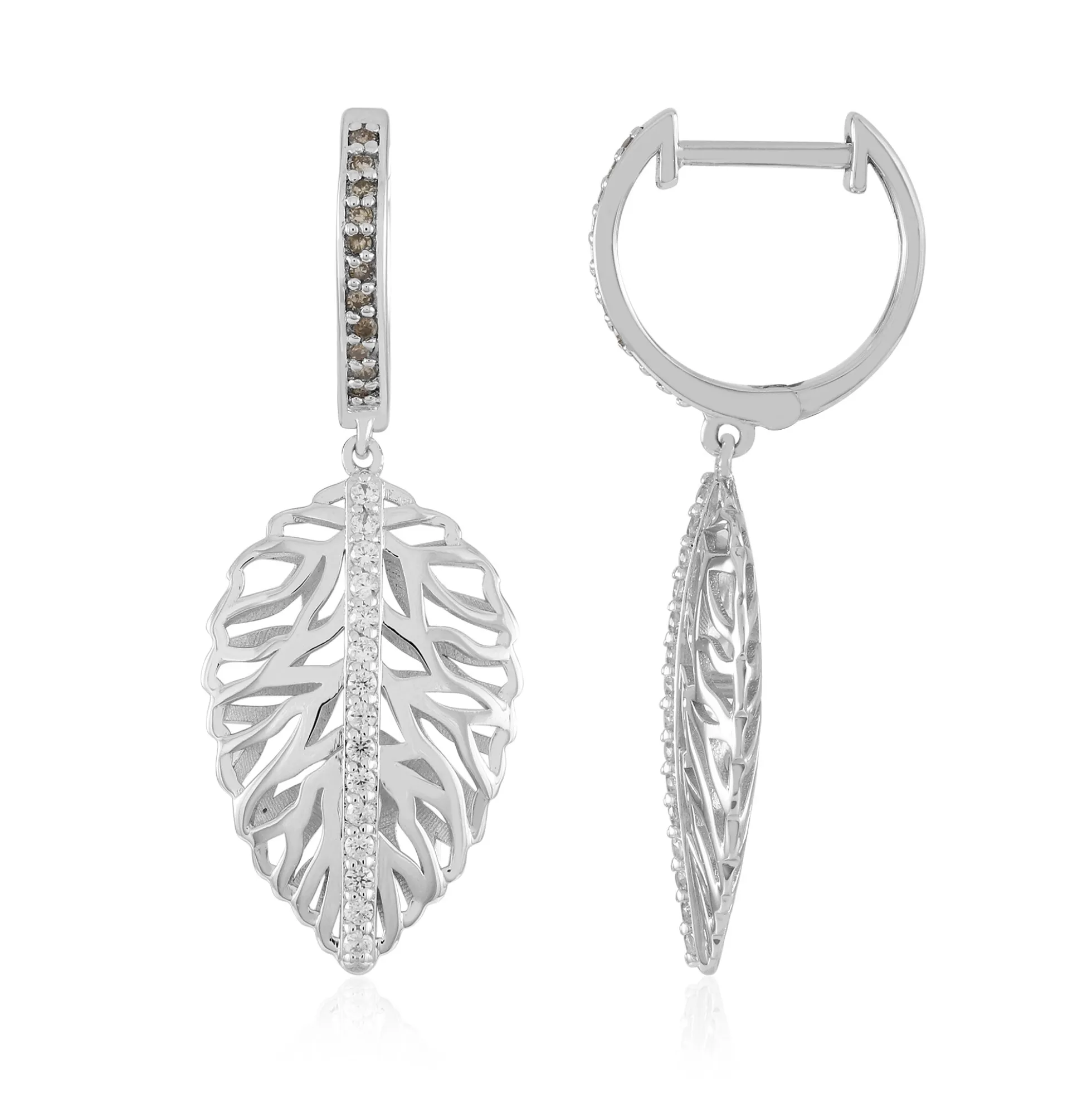Edelstein-Silberohrringe