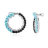 Edelstein-Silberohrringe