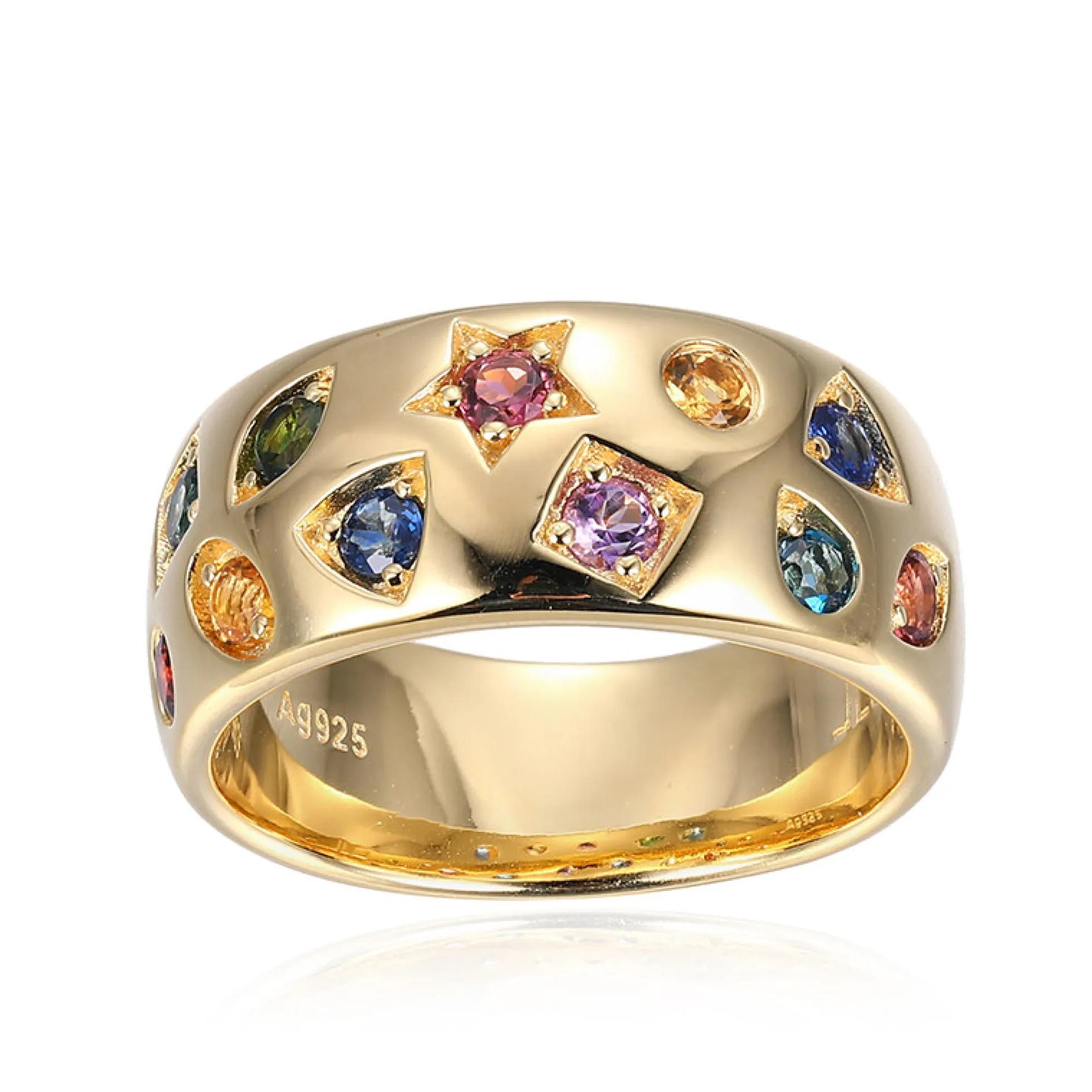 Edelstein-Silberring (Adela Gold)