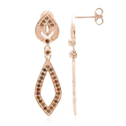 Fancy-Diamant-Silberohrringe