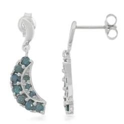 Fancy-Diamant-Silberohrringe