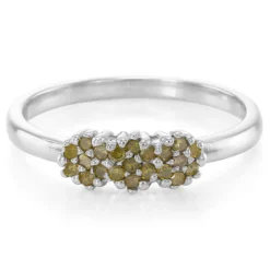 Fancy-Diamant-Silberring