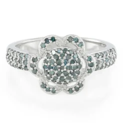 Fancy-Diamant-Silberring